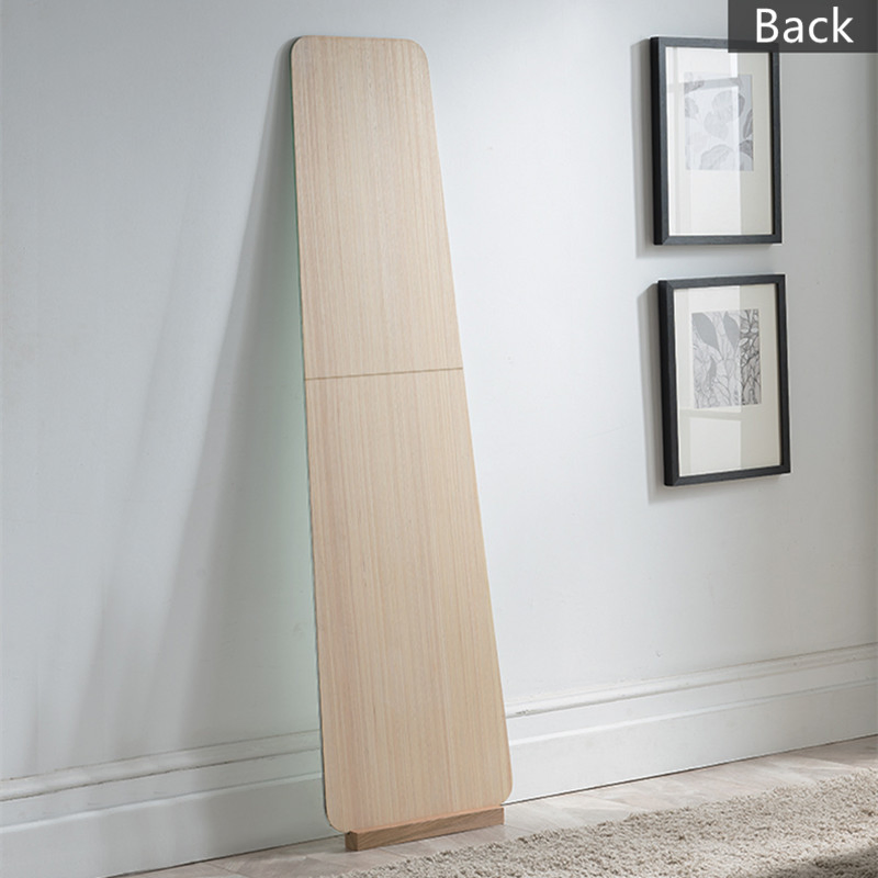 Full-Length Frameless Solid Wood Dressing Mirror, Floor-Standing Clothing Store Fitting Mirror