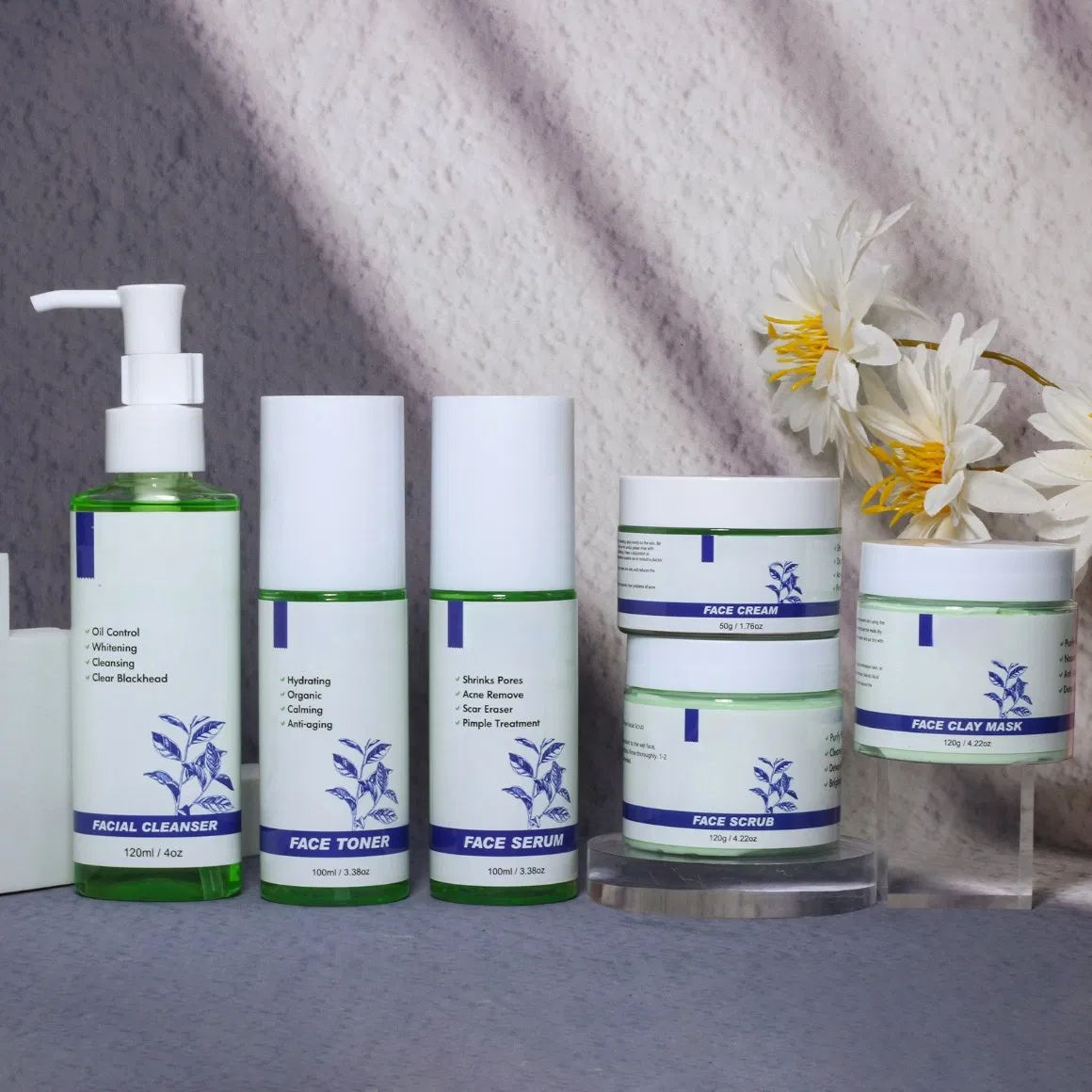 Face Care Set Whitening Tea Tree Acne Set Moisturizing Tea Tree Shrink Pores Skin Care Kit