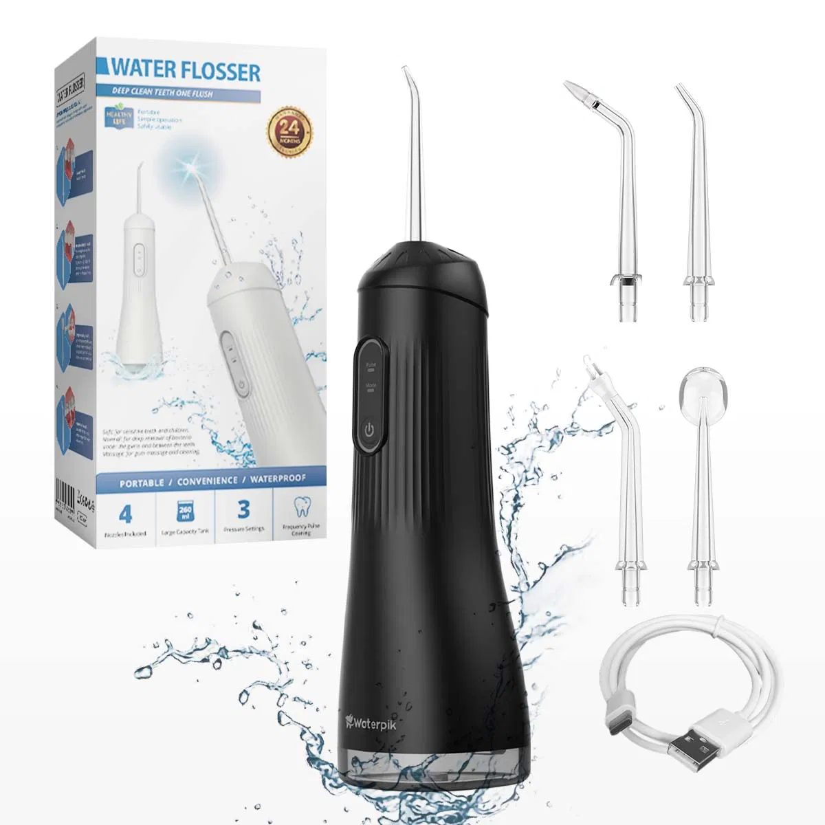 China Factory Selling Water Flosser Portable USB Rechargeable Oral Irrigator Detachable Electric Oral Care Water Dental Flosser