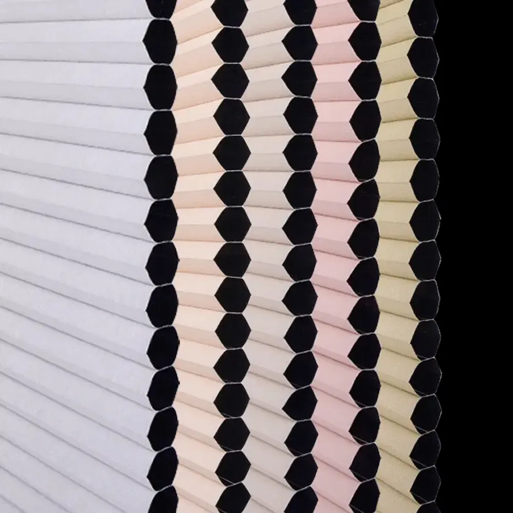 Double Cell Pleated Honeycomb Motorized Blinds Blackout Fabric for Hotel Window Blind
