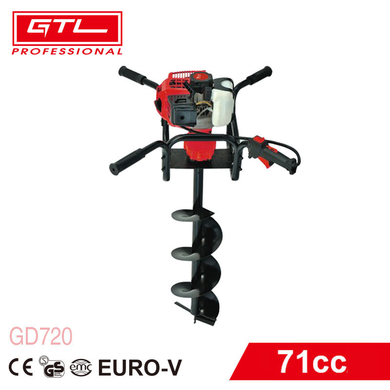 Garden 71cc 2HP 2-Stroke Engine Gasoline Ground Earth Auger Drill / Drilling Digger / Earth Augers / Post Hole Digger with Double Handle (GD720)