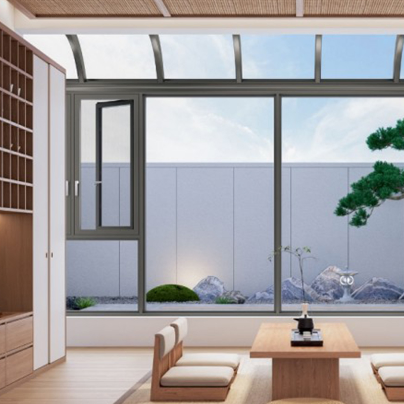 Modern Sunroom with Aluminium Aluminum Frame Glass House and Laminated Glass Powder Coated Frame for Balcony