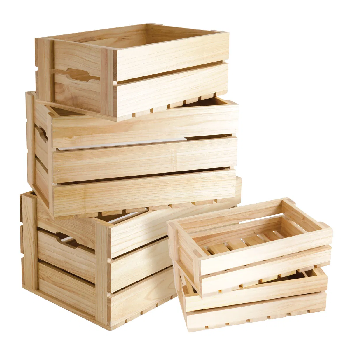 Country Style Wooden Crates-Nature Pine Crates