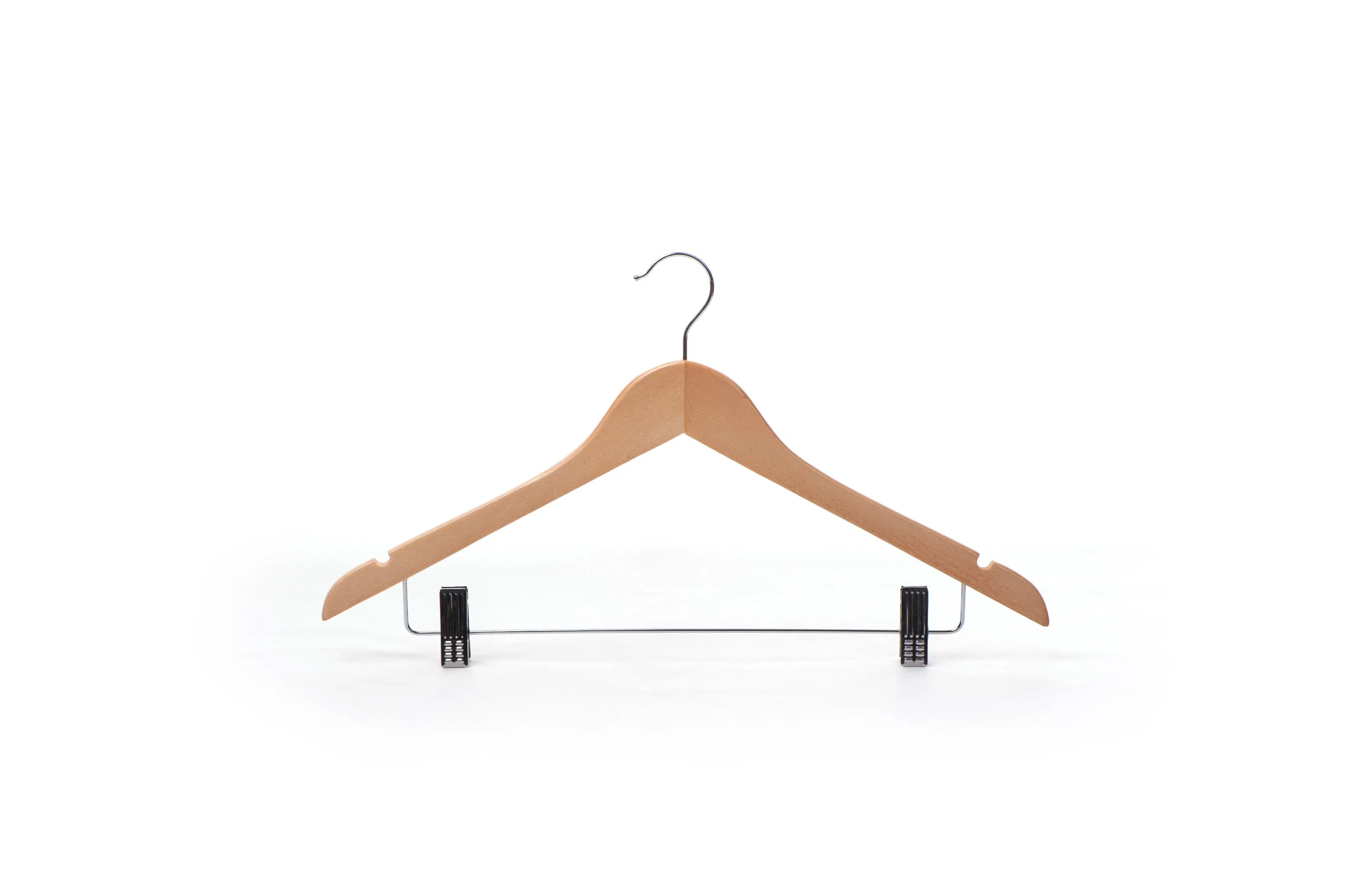 Nature Shirt Hanger with Clips, Bamboo and Wooden Hanger Wholesale