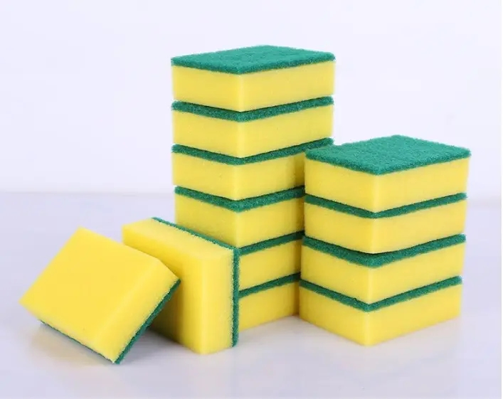 Dishwashing Sponge Kitchen Supplies Dishwashing Sponge Scouring Pad Household Cleaning Dishcloth High-Density Scouring Pad Sponge