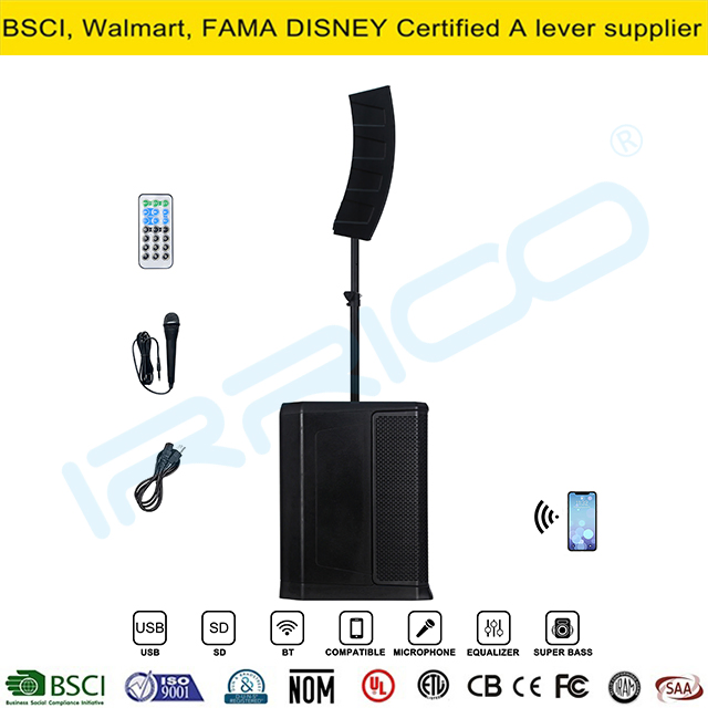 2000W 12inch 1.1 Channel Professional Active Array Column DSP Feature Karaoke System Bocina Parlante PA Bluetooth Party Speaker Audio