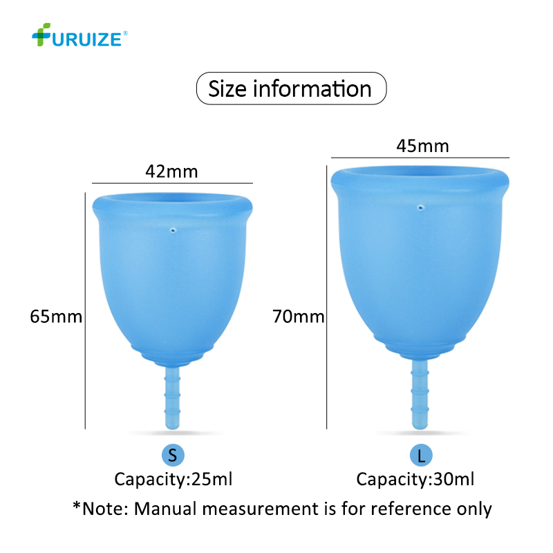 Menstrual Cup - 12 Hour Reusable Protection for Periods - Natural Feminine Hygiene Products - Hypoallergenic & Flexible Medical-Grade Silicone - Feminine Care