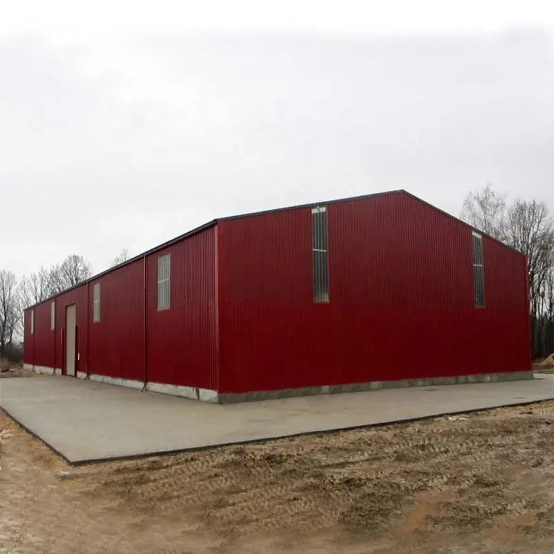 Customized Size Single Floor Metal Warehouse Building Material Industrial Design Prefab Steel Construction Prefabricated Steel Structure Warehouse