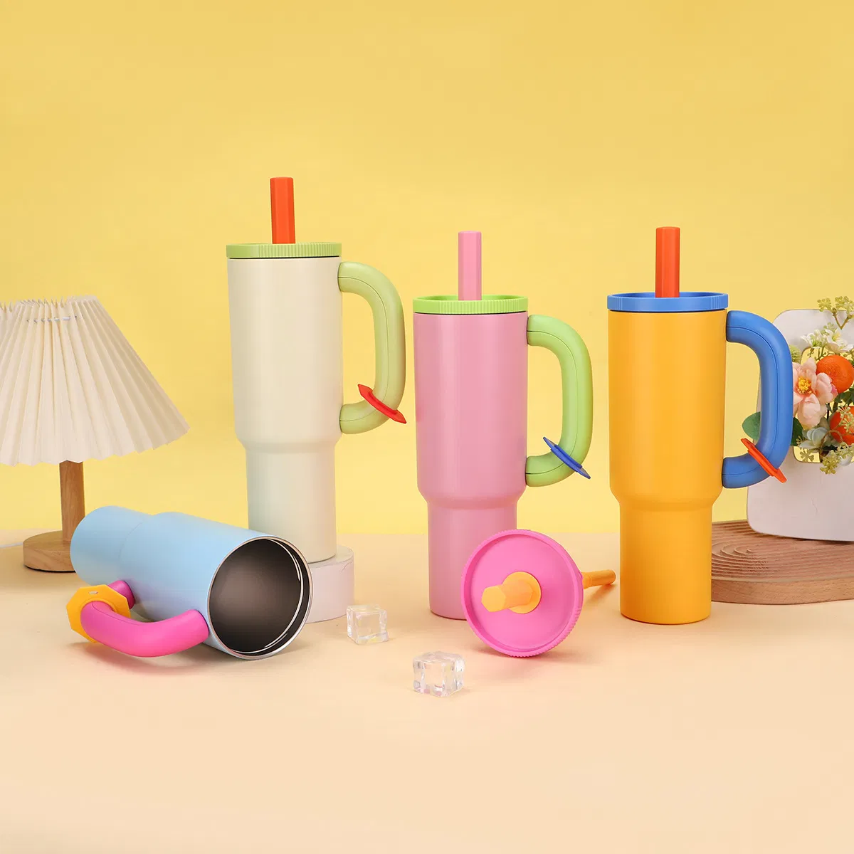 2025 New 304 Stainless Steel Handle Car Cup Double Layer Vacuum Large Capacity Insulation Cup Outdoor Portable Ice King Cup