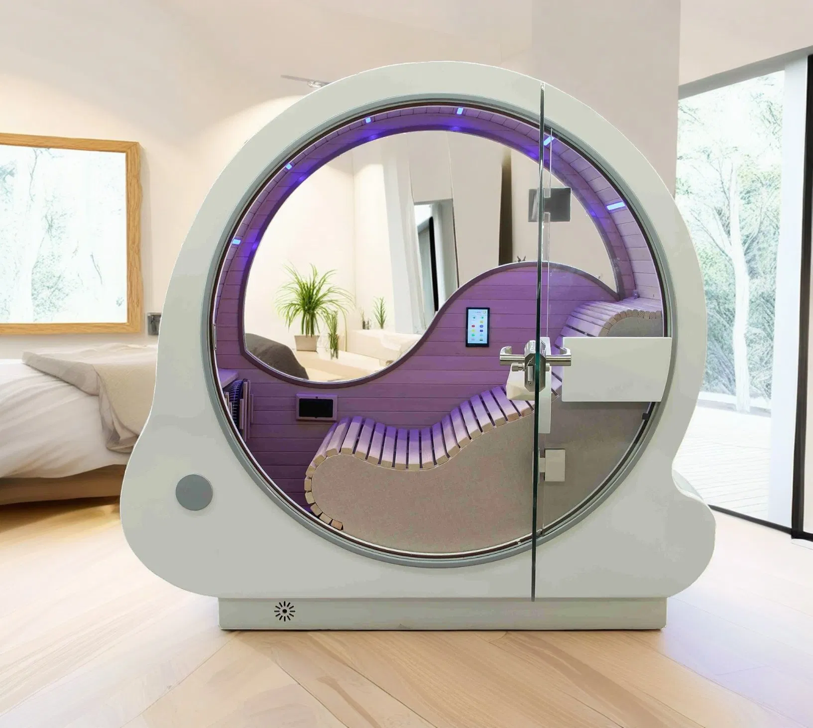 Modern 1-Person Far Infrared Indoor Sauna Room Acrylic Oxygen Chamber