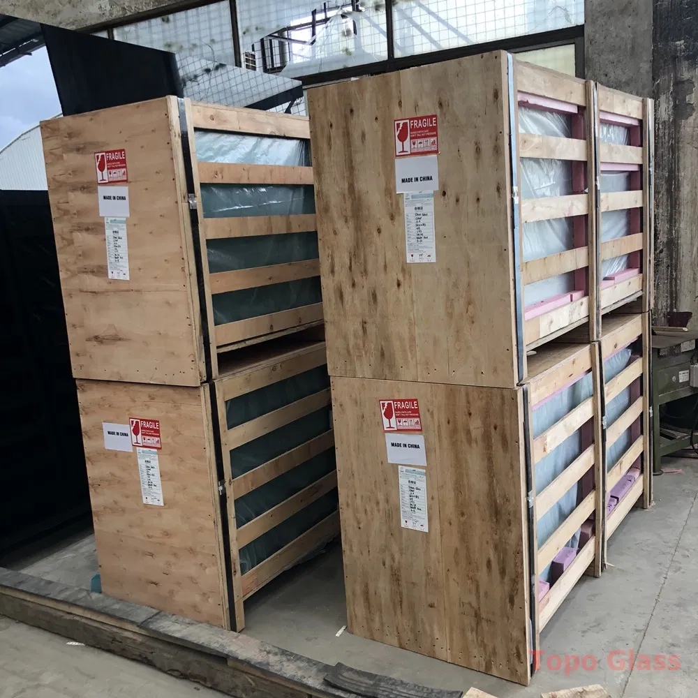 Guangzhou Factory Manufacturer Colored Tinted Float Building Windows Laminated Heat Soaktoughened Tempered Glass