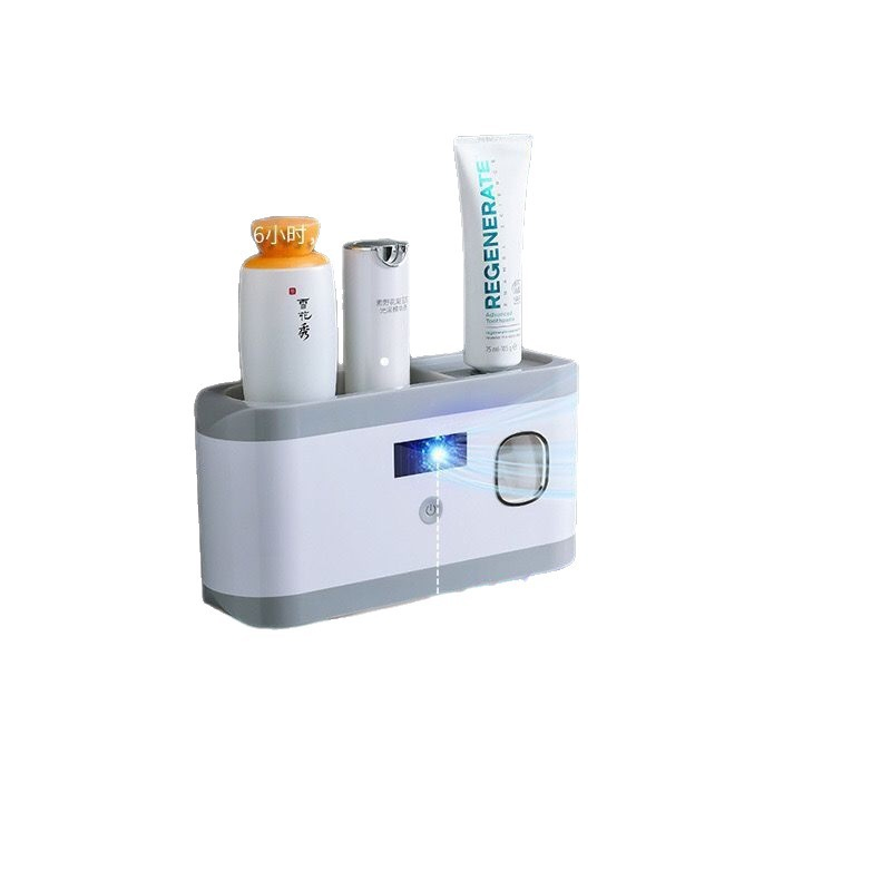 Wall-Mounted Intelligent UV Sterilization Toothbrush Holder Multi-Function Rack Toothpaste Dispenser