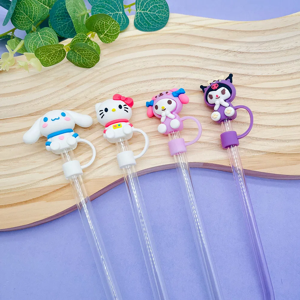 14 Sanrio Series Straw Caps, 3D Straw Covers, 10mm Straw 3D Caps, Reusable