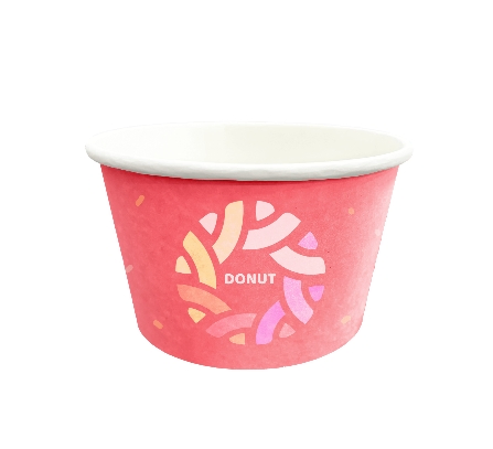 Disposable Popcorn Paper Bucket Take Away Food Grade Ice Cream Cup Paper Bowl