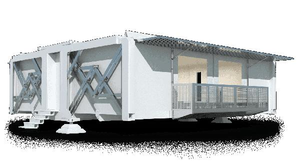 New Design Luxury Expandable Container House Prefab Container Shop with Balcony for Wholesale