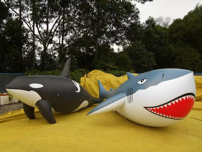 Boyi Decoration Inflatable Shark Model Helium Shark Balloon Inflatable Fish