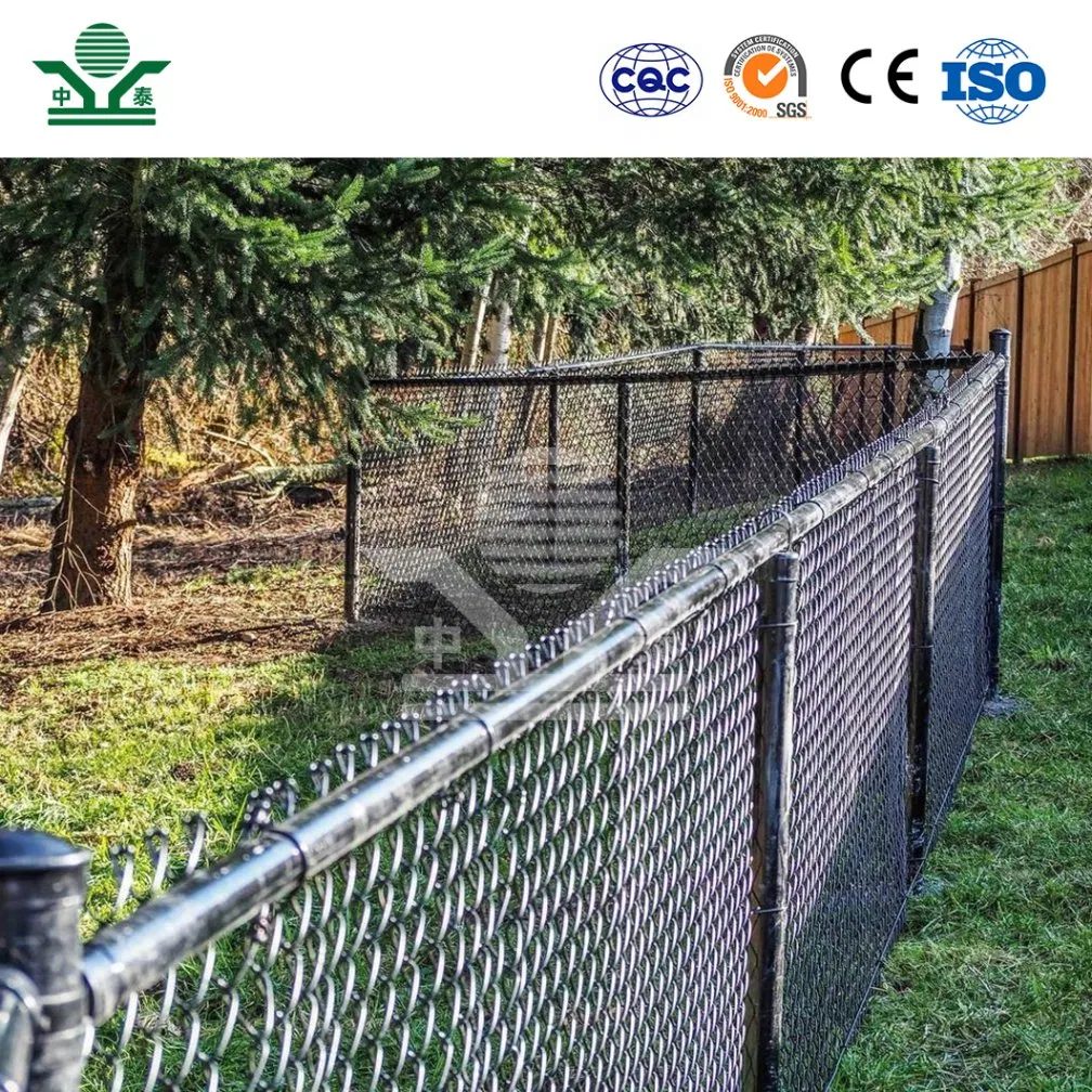 Zhongtai Anti Cut Chain Link Fence China Manufacturing 6FT and 8FT Galvanized Wire Stadium Chain Link Fence 3.8mm Diameter 6 FT Stadium Chain Link Fence