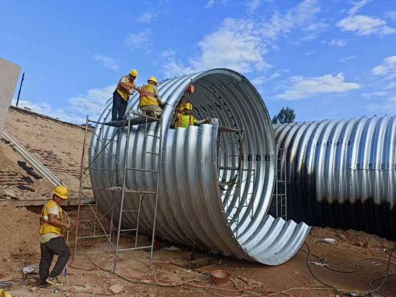 Large Diameter Galvanized Corrugated Steel Culvert Pipe Road Culverts