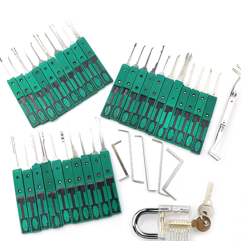 Locksmith Tool 38 Pieces Transparent Padlock Diyift Lockpick Set