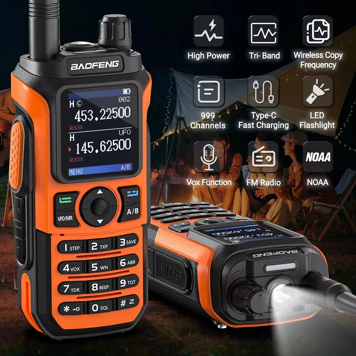 Портативная рация Baofeng UV21 PRO, дальность 12 км