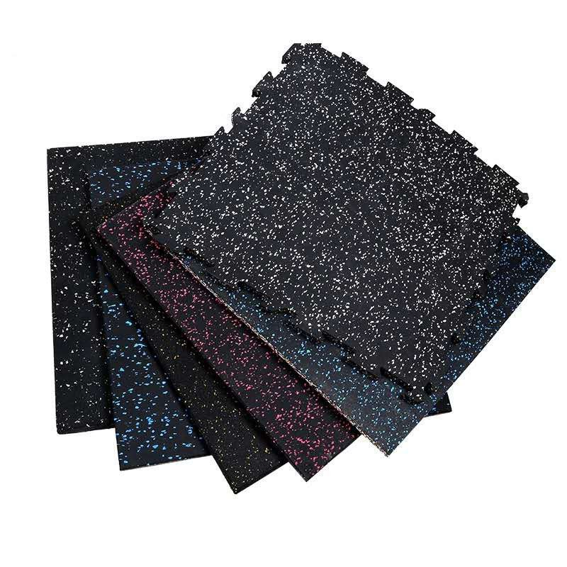 Gym Rubber Interlock Flooring Tile Rubber Puzzle Tiles Gym Rubber Floor Tiles