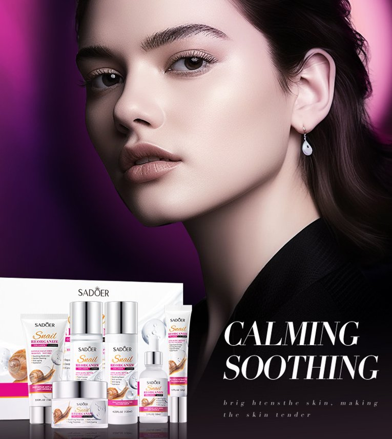 Online Wholesale and Retail Snail Reorganize Collagen Nourishing Skin Care Products Refreshing Hydrating Moisturizing Skin Care Set