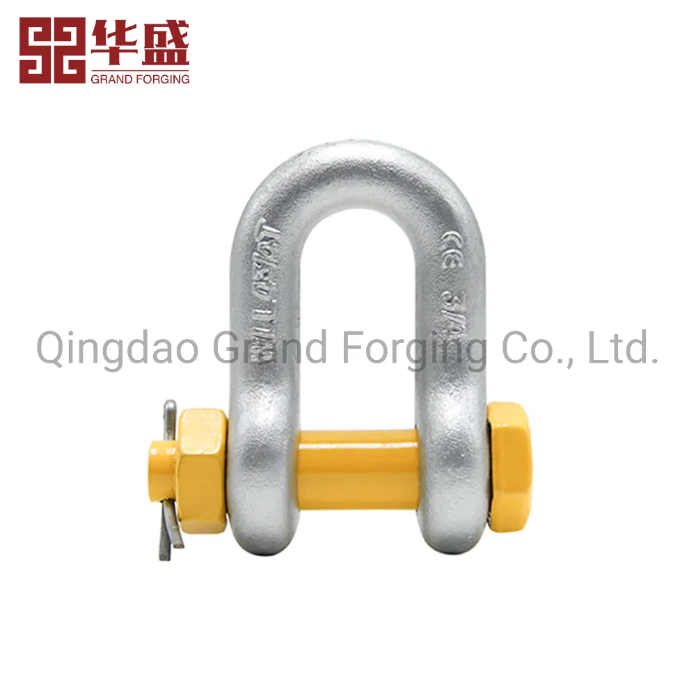 Rigging Hardware Forging Parts Us Type G210 G209 G2150 G2130 Die Forging Marine Carbon Steel Forged Chain Lifting Shackle D Shackle Bow Shackle Anchor Shackle