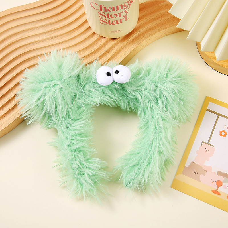Ugly-Cute and Funny Fluffy Hairband for Face Washing and Face Masks