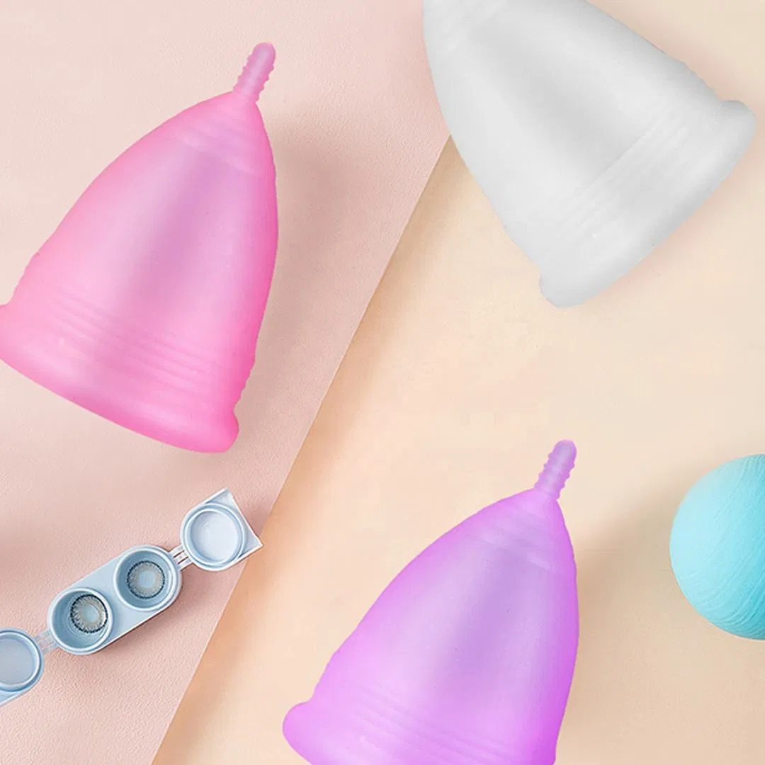 Safe and Comfortable Lady's Silicone Menstrual Cup for All-Day Use