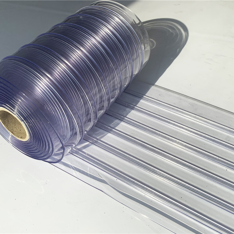 Standard Ribbed Clear Door Curtain PVC Strip 3mmx300mmx50m