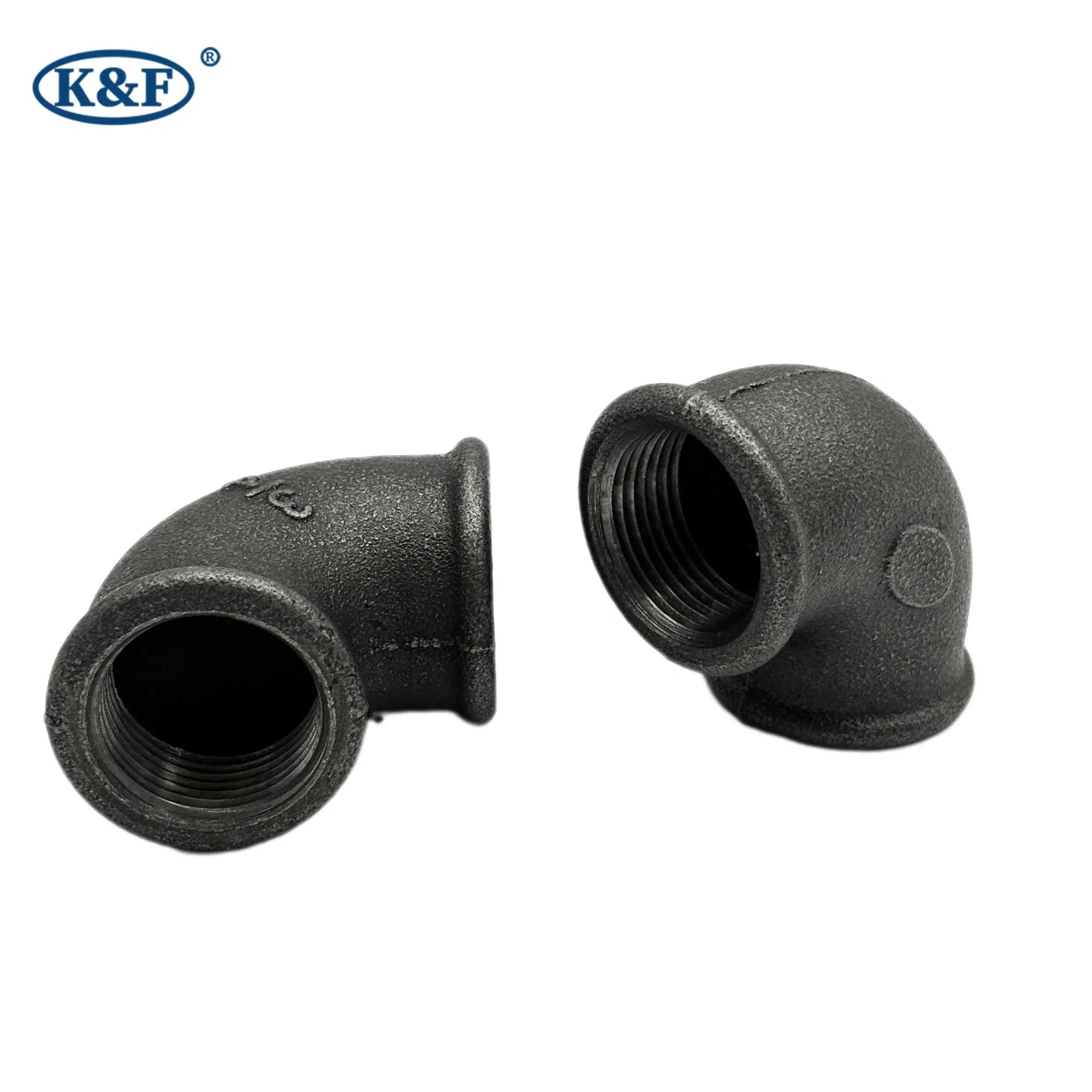 Kanaifu Black Malleable Iron Mi Black Iron Water Pipe Fitting Elbow Cross Tee Union Nipple Coupling