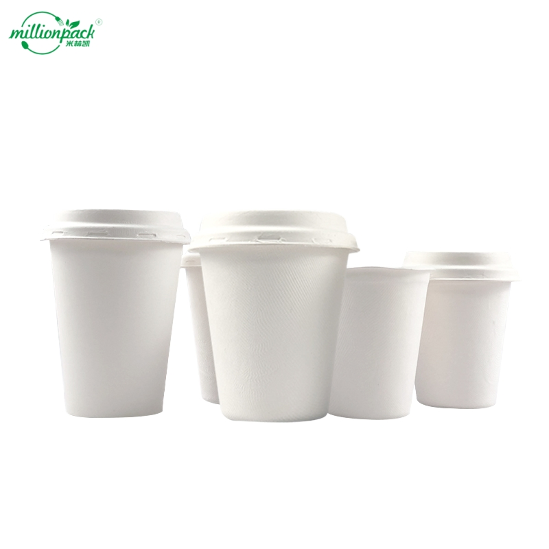 Чашка из сахарного тростника с фактурным покрытием для надежного хвата