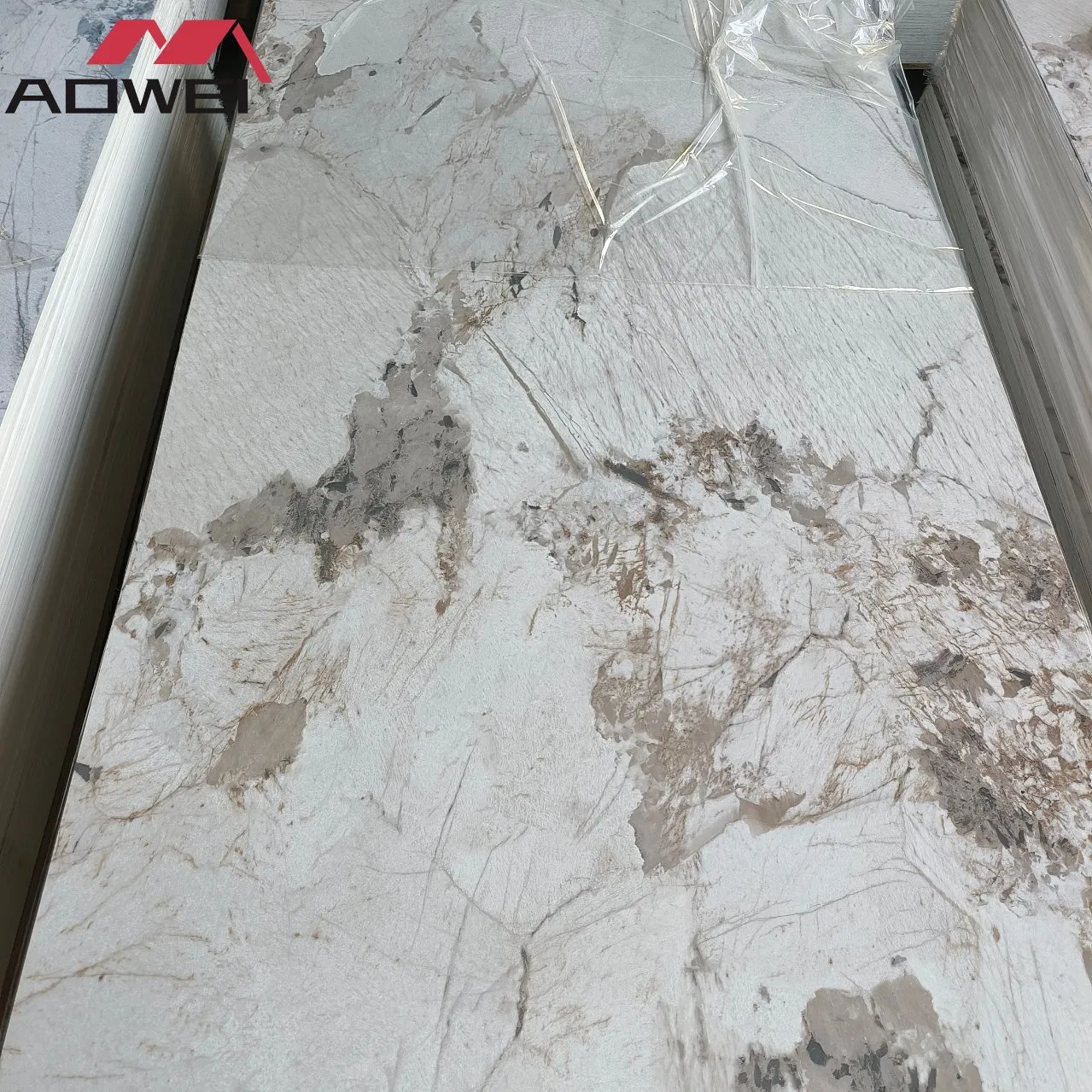 3D-Printed Carbon Slate Fireproof Rock PVC Marble Sheet Charcoal Panel for Decor