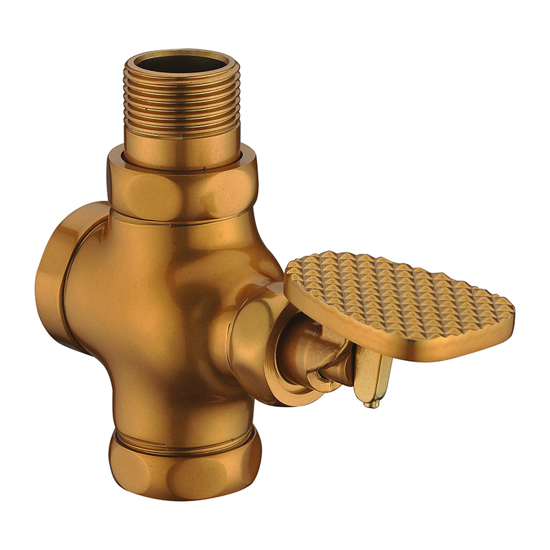 Handle Control Bathroom Push Flush Valve Made by Brass Polished Chrome