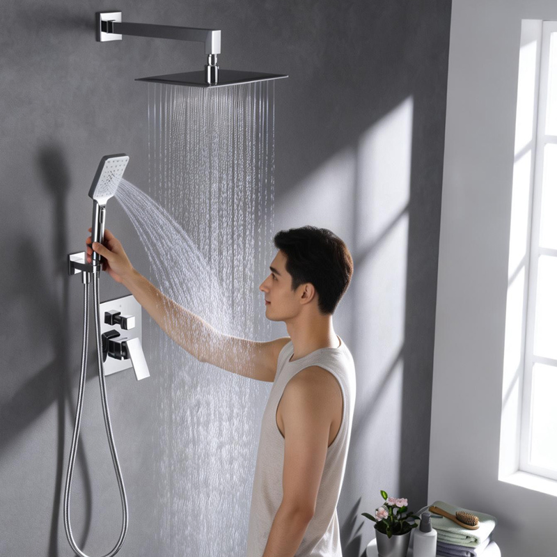 China Factory Wholesale Showerhead Bathroom Faucet Grifo Conceal Shower Set