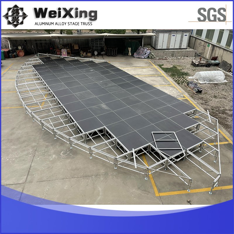 Sturdy Portable Round Aluminum Stage for Outdoor Events