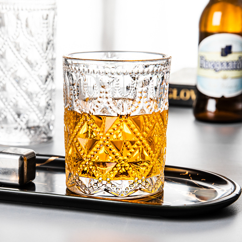 Clear Vintage Glassware with or Without Gold Rim Clear Tumbler