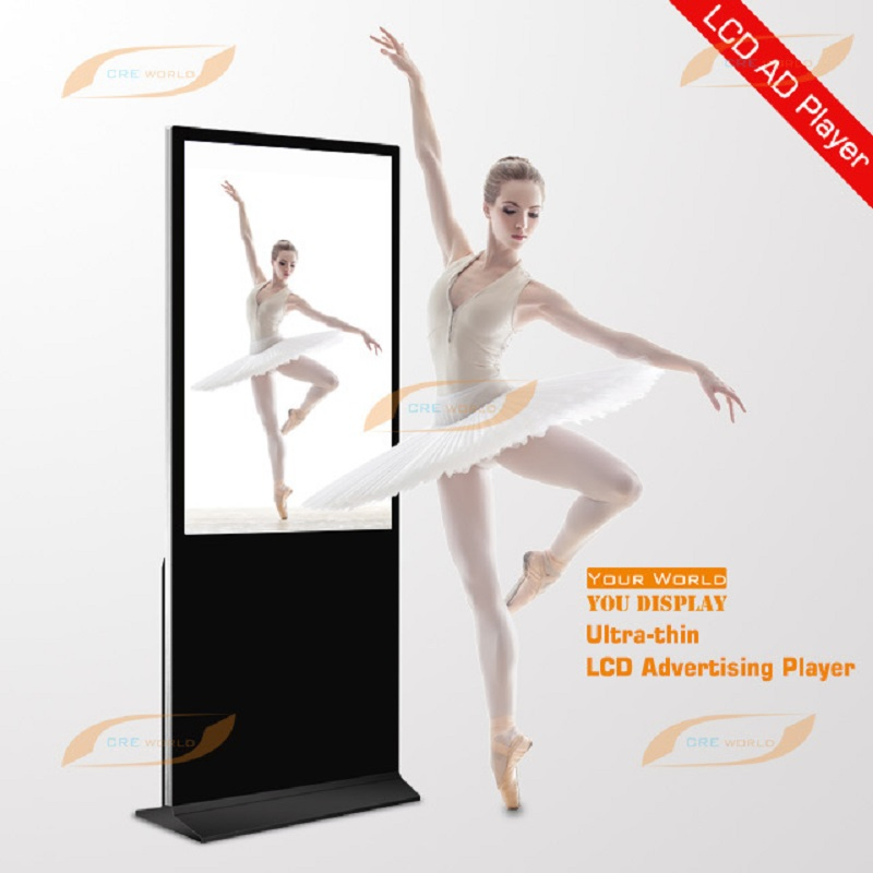 1080P Ultra-Thin HD LCD Floor Standing Digital Signage Kiosk