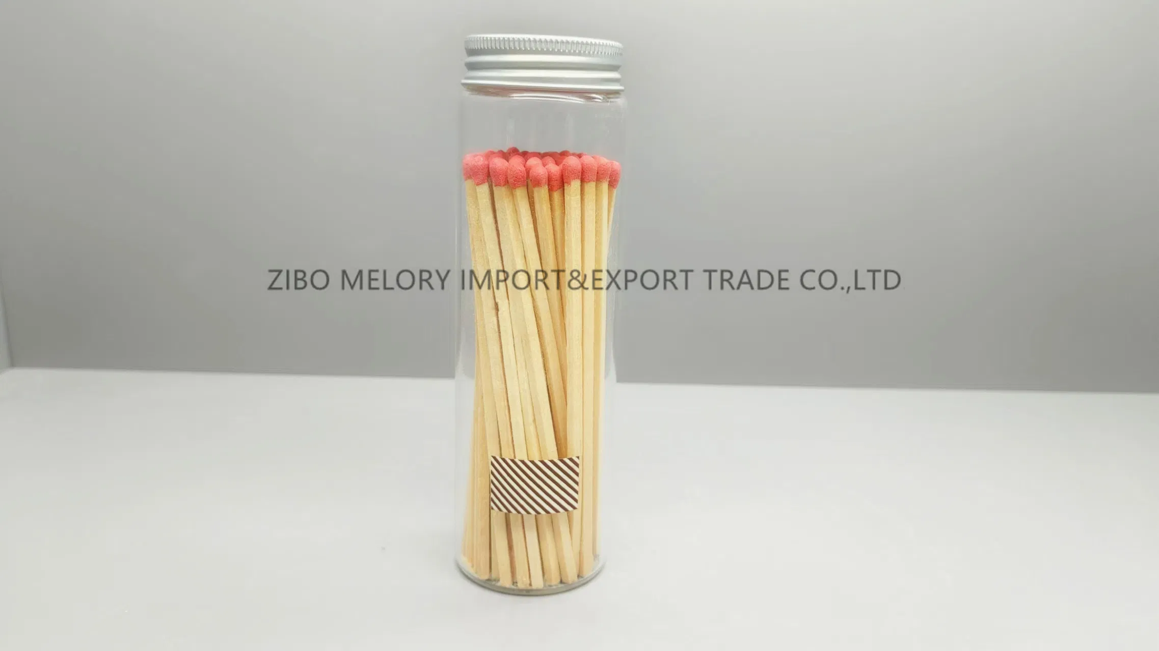 High Quality 12cm safety Matches in Cylinder Glass Jar