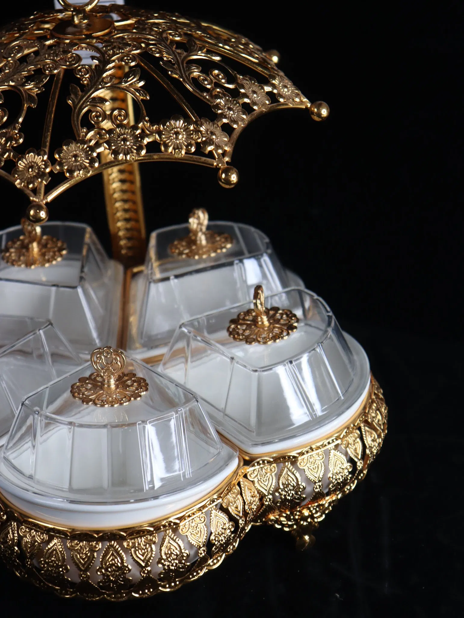 China Wholesale Market Iron Tray with Plastic Bowl Set Candy Tray