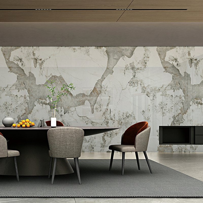 Sintered Slab Sintered Stone Artificial Stone Countertops Wall Cladding Glossy 12L