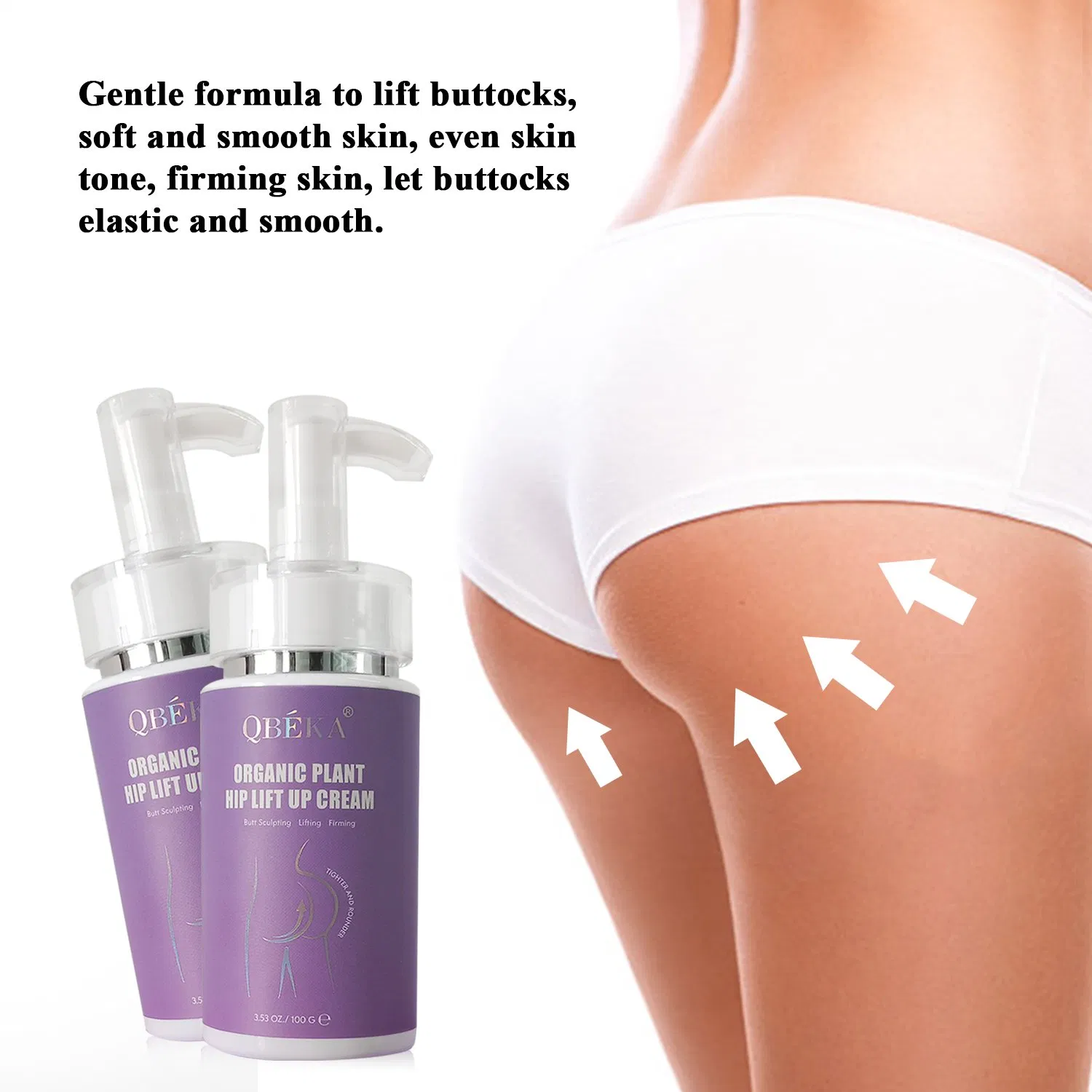 OEM/ODM Organic Plant Hip Lift up Cream 100g Enlarge and Tighten Your Booty 100% Hormone Free