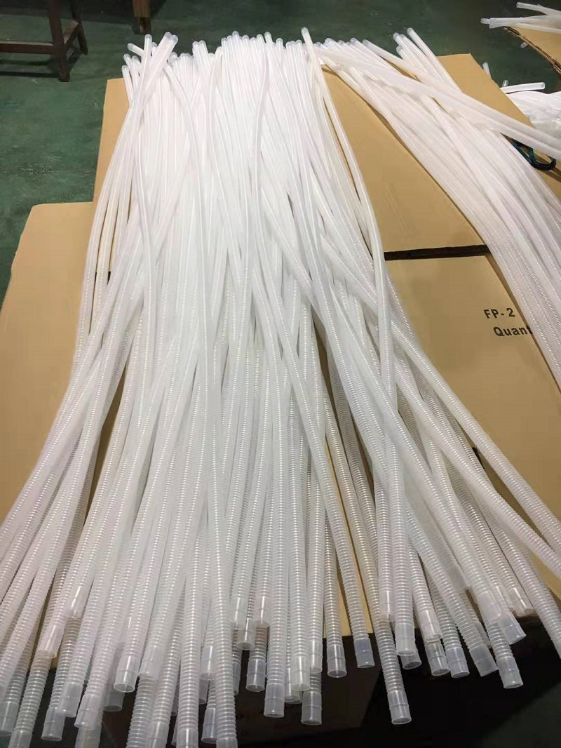 Nontoxic Transparent Corrugated Flexible Tube EVA PE Medical Tube Type