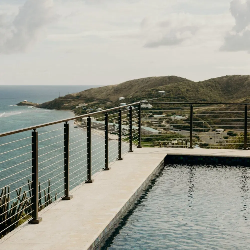 Elegant European Style Stainless Steel Balcony Railing Cable Railings Handrail Decoration