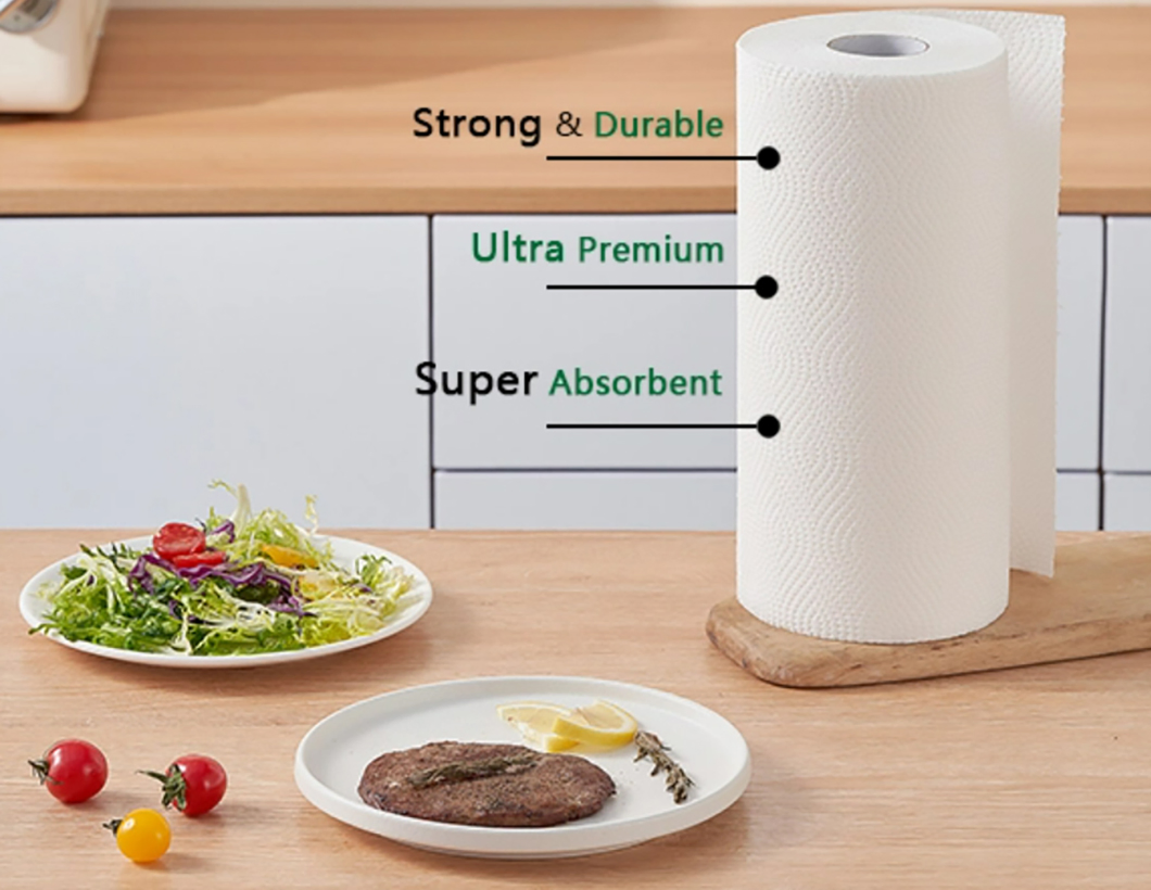 3 Ply White Kitchen Towel Roll From China