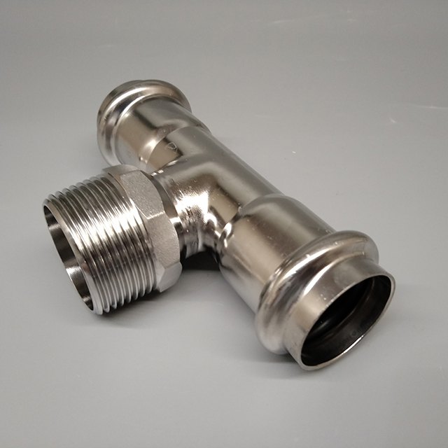 Food Grade SS304 SS316 Stainless Steel Pipe Fittings Tee