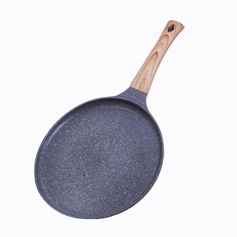 Hot Selling Non-Stick Pancake Frying Pan Round Flat Shape Cast Aluminum Induction Pizza Pan