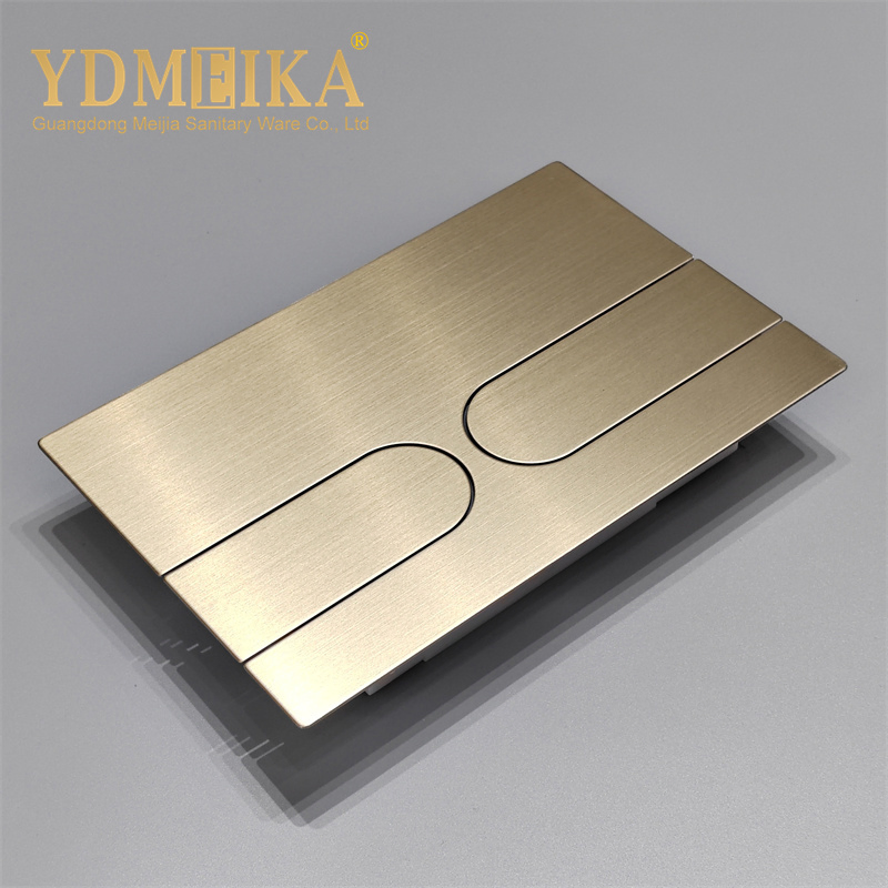 Stainless Steel Material Toilet Concealed Cistern Matte Gold Flush Button Panel