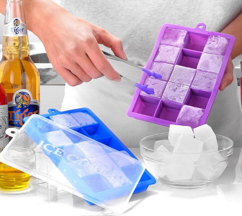 Силиконовая форма для льда BPA Free с крышкой