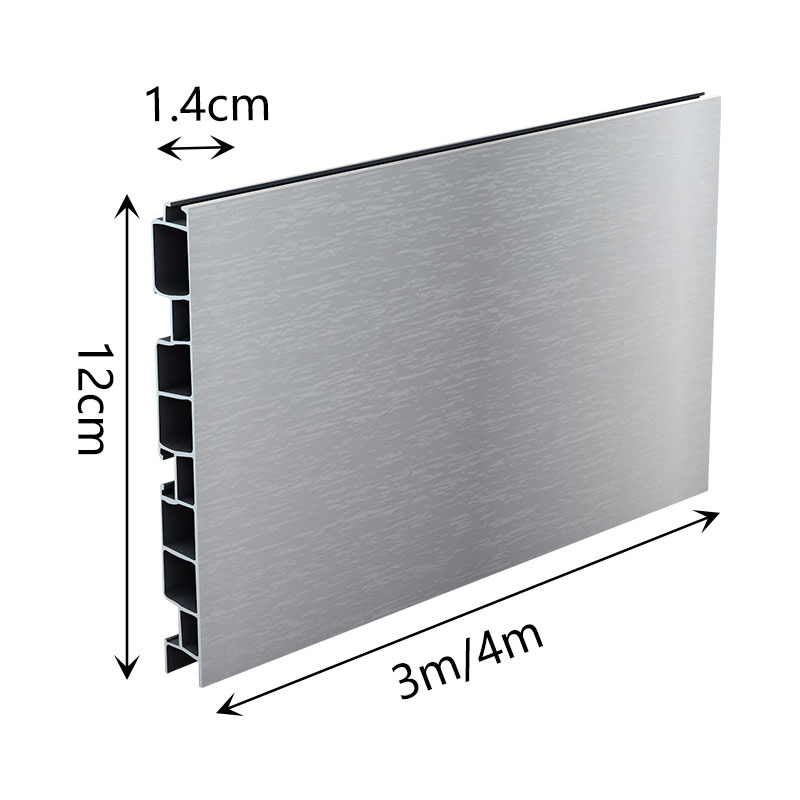 Foot Protection Indoor Cupboard Aluminum 12cm Skirting Board Wall PVC Baseboard